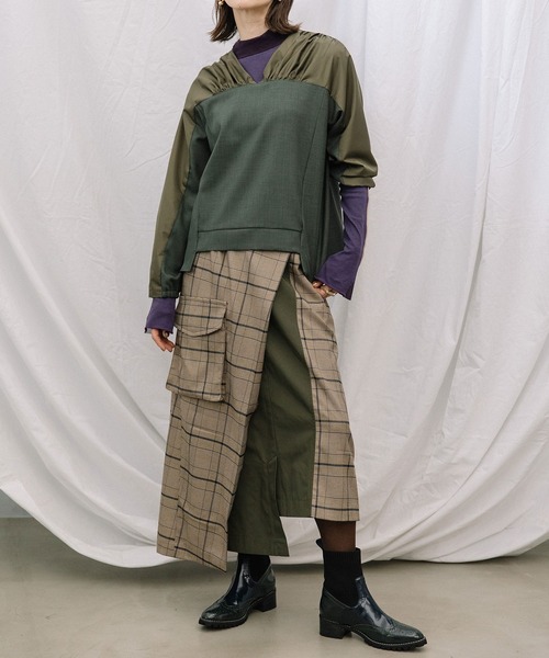 MARECHAL TERRE（マルシャルテル）の「ジョイントトップス（シャツ/ブラウス・レディース・オリーブ/ブラック/ブラウン/ネイビー・MEDIUM）」の10枚目の写真