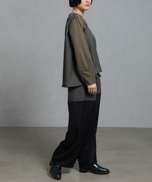 MARECHAL TERRE（マルシャルテル）の「ジョイントトップス（シャツ/ブラウス・レディース・オリーブ/ブラック/ブラウン/ネイビー・MEDIUM）」の15枚目の写真