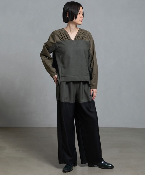 MARECHAL TERRE（マルシャルテル）の「ジョイントトップス（シャツ/ブラウス・レディース・オリーブ/ブラック/ブラウン/ネイビー・MEDIUM）」の16枚目の写真