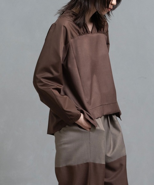 MARECHAL TERRE（マルシャルテル）の「ジョイントトップス（シャツ/ブラウス・レディース・オリーブ/ブラック/ブラウン/ネイビー・MEDIUM）」の22枚目の写真