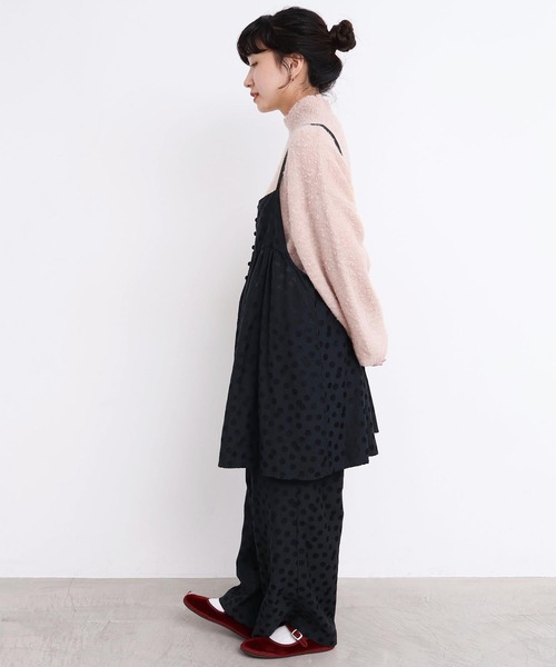 l'atelier du savon（アトリエドサボン）の「サテンジャガード　まばらドットパンツ（その他パンツ・レディース・ブラック・FREE）」の5枚目の写真