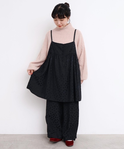 l'atelier du savon（アトリエドサボン）の「サテンジャガード　まばらドットパンツ（その他パンツ・レディース・ブラック・FREE）」の6枚目の写真