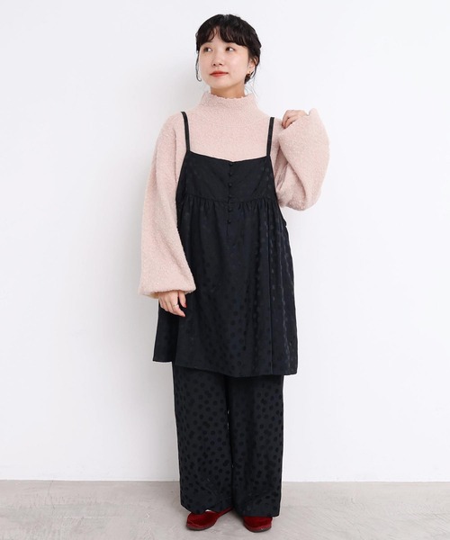 l'atelier du savon（アトリエドサボン）の「サテンジャガード　まばらドットパンツ（その他パンツ・レディース・ブラック・FREE）」の7枚目の写真