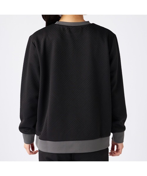 marie claire(マリ・クレール)の「marie claire sports マリクレールスポーツ ラメ糸 ブランド ロゴ 丸首 シャツ トップス(Tシャツ/カットソー・レディース・ブラック/チャコールグレー・L/LL/M)」の10枚目の写真