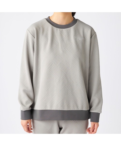 marie claire(マリ・クレール)の「marie claire sports マリクレールスポーツ ラメ糸 ブランド ロゴ 丸首 シャツ トップス(Tシャツ/カットソー・レディース・ブラック/チャコールグレー・L/LL/M)」の18枚目の写真