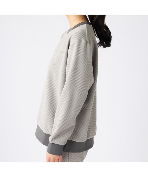 marie claire(マリ・クレール)の「marie claire sports マリクレールスポーツ ラメ糸 ブランド ロゴ 丸首 シャツ トップス(Tシャツ/カットソー・レディース・ブラック/チャコールグレー・L/LL/M)」の19枚目の写真