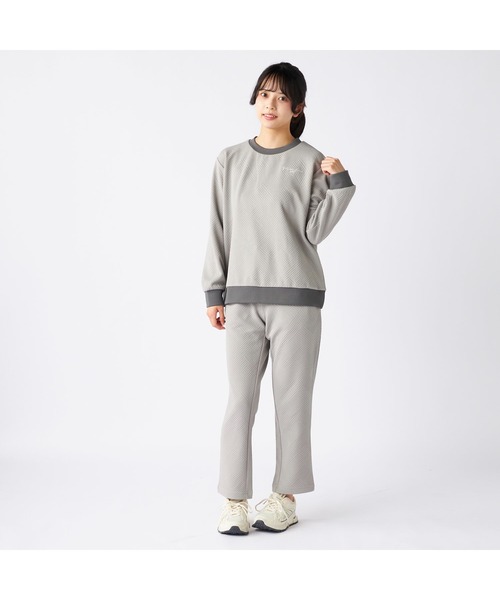marie claire(マリ・クレール)の「marie claire sports マリクレールスポーツ ラメ糸 ブランド ロゴ 丸首 シャツ トップス(Tシャツ/カットソー・レディース・ブラック/チャコールグレー・L/LL/M)」の16枚目の写真