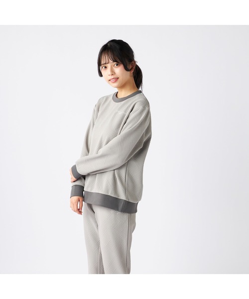 marie claire(マリ・クレール)の「marie claire sports マリクレールスポーツ ラメ糸 ブランド ロゴ 丸首 シャツ トップス(Tシャツ/カットソー・レディース・ブラック/チャコールグレー・L/LL/M)」の14枚目の写真