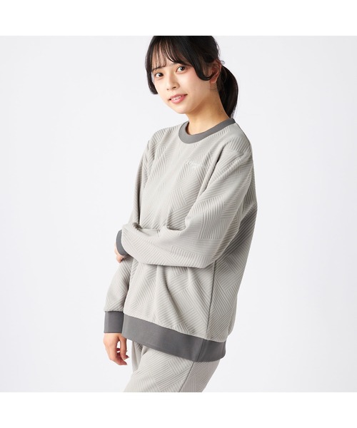 marie claire(マリ・クレール)の「marie claire sports マリクレールスポーツ ラメ糸 ブランド ロゴ 丸首 シャツ トップス(Tシャツ/カットソー・レディース・ブラック/チャコールグレー・L/LL/M)」の12枚目の写真