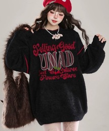 VIBGYOR（ヴィブジョー）の「フロントロゴ刺繍 ステッチニットプルオーバー / 韓国ストリート カジュアル 秋冬(CZ)（ニット/セーター）」