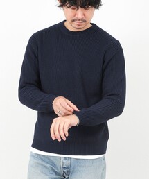 《2点セット》ウォッシャブル/抗菌加工 片畦7Gプルオーバー(ロンT付) 25AW