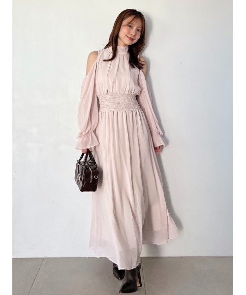 コールドショルダーボウタイワンピース（ワンピース）｜SNIDEL