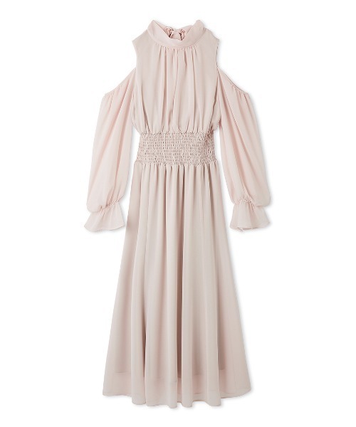 SNIDEL（スナイデル）の「コールドショルダーボウタイワンピース（ワンピース・レディース・ライトピンク/マルチ/ネイビー・0/1）」の17枚目の写真