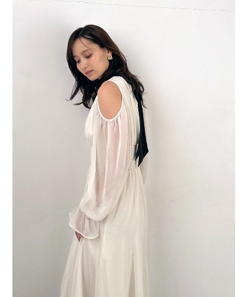 コールドショルダーボウタイワンピース（ワンピース）｜SNIDEL
