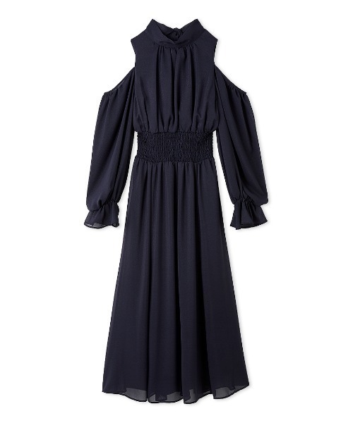 SNIDEL（スナイデル）の「コールドショルダーボウタイワンピース（ワンピース・レディース・ライトピンク/マルチ/ネイビー・0/1）」の16枚目の写真