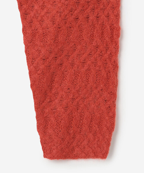 WALANCE(ワランス)の「WALANCE | ウールモヘア クロップドカーディガン WOMEN(カーディガン/ボレロ・レディース・ホワイト系その他/レッド・F)」の6枚目の写真