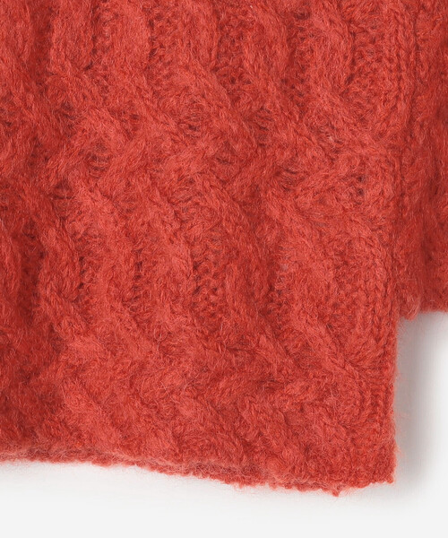 WALANCE(ワランス)の「WALANCE | ウールモヘア クロップドカーディガン WOMEN(カーディガン/ボレロ・レディース・ホワイト系その他/レッド・F)」の7枚目の写真