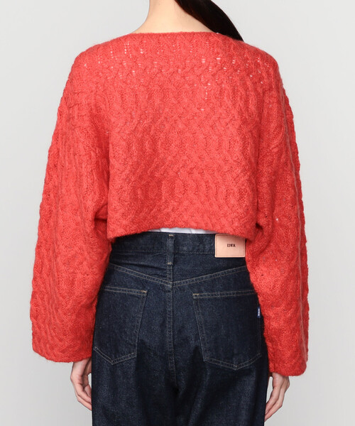 WALANCE(ワランス)の「WALANCE | ウールモヘア クロップドカーディガン WOMEN(カーディガン/ボレロ・レディース・ホワイト系その他/レッド・F)」の10枚目の写真