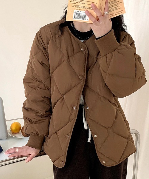 セール】キルティングノーカラージャケット（その他アウター