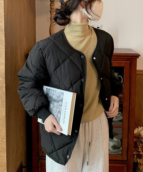 セール】キルティングノーカラージャケット（その他アウター