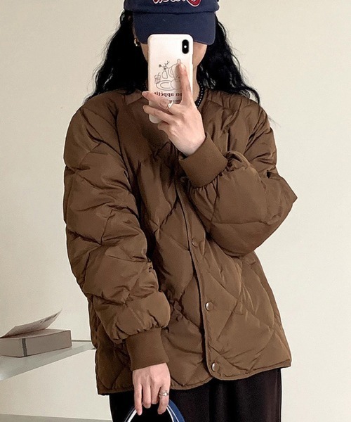 セール】キルティングノーカラージャケット（その他アウター