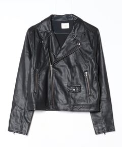 90s ビンテージ ダブル ライダース ジャケット デカZIP ロンジャン ブランド古着】ロンジャン ダブルライダースジャケット