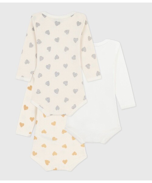 PETIT BATEAU（プチバトー）の「長袖ボディ３枚組（ロンパース・キッズ・その他1・18MONTH/24MONTH/6MONTH/12MONTH）」の2枚目の写真