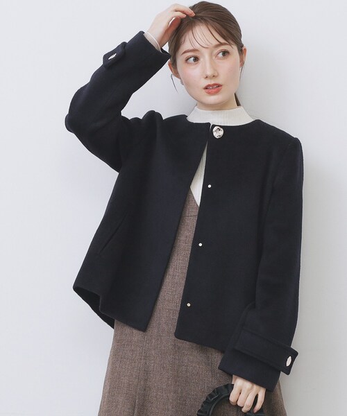 ノーカラーショートコート（ノーカラーコート）｜index（インデックス