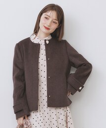 index | ノーカラーショートコート(ノーカラーコート)