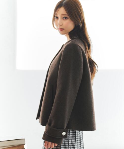 ノーカラーショートコート（ノーカラーコート）｜index（インデックス
