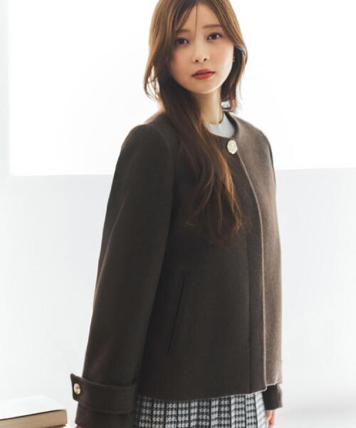 ノーカラーショートコート（ノーカラーコート）｜index（インデックス