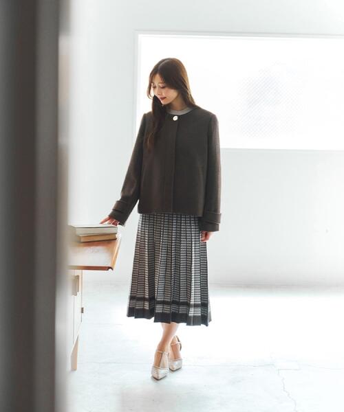 ノーカラーショートコート（ノーカラーコート）｜index（インデックス