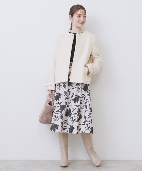 index（インデックス）の「ノーカラーショートコート（ノーカラーコート・レディース・グレー/ナチュラル/ブラウン系その他/ネイビー系5・34/36/38/40/42）」の20枚目の写真