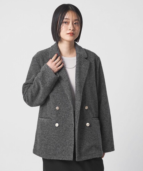 未使用タグ付き ユナイテッドアローズ 23SS テーラードジャケット 現行 セール】ブークレジャージー ダブルジャケット＜A DAY IN THE LIFE