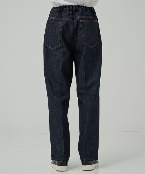 STUDIOUS(ステュディオス)の「【STUDIOUS】センタープレスが"消えない"デニム/リントラックワイドデニムトラウザーズ(デニムパンツ・メンズ・ブラック/インディゴブルー・1/2/3)」の9枚目の写真