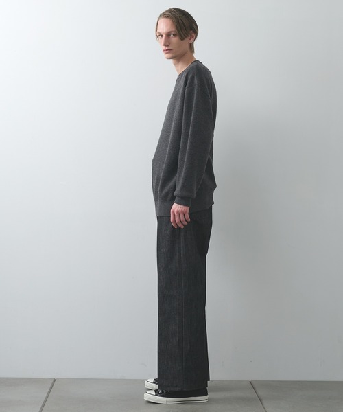 STUDIOUS(ステュディオス)の「【STUDIOUS】センタープレスが"消えない"デニム/リントラックワイドデニムトラウザーズ(デニムパンツ・メンズ・ブラック/インディゴブルー・1/2/3)」の15枚目の写真