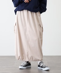 Ree&Mee（リーアンドミー）の「Ree&Mee 6W コーディロイ ウエストイージー 裾しぼり カーゴスカート（スカート）」