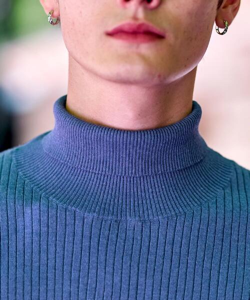 セール】ワイドリブ タートルネックニット（ニット/セーター