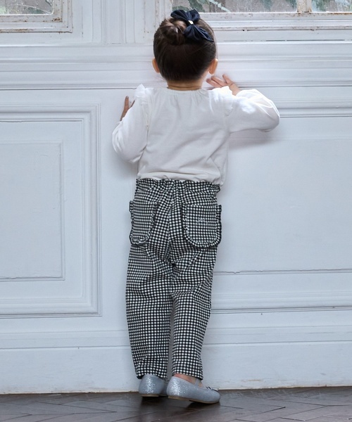 petit main（プティマイン）の「【スマイル防汚】ポケットフリルパンツ（その他パンツ・キッズ・ライトベージュ/ピンク/ネイビー/ブラック/カラフル・80ｃｍ/100cm/120cm/110cm/90cm/130cm）」の6枚目の写真