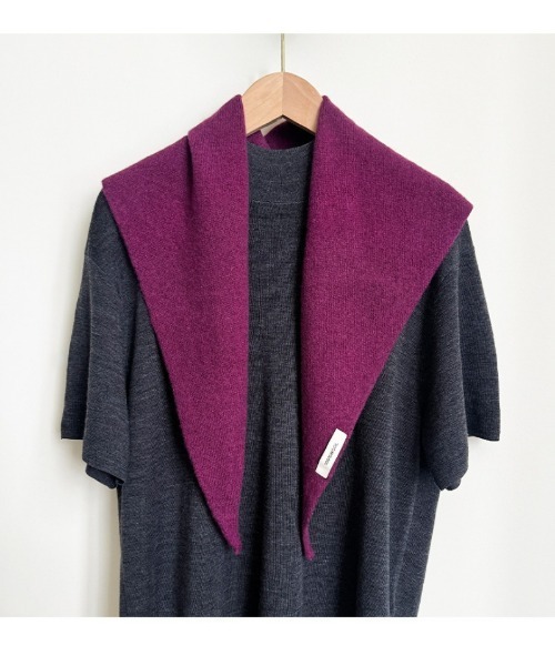 セール】ウール100%素材 三角ニットスカーフ（バンダナ/スカーフ