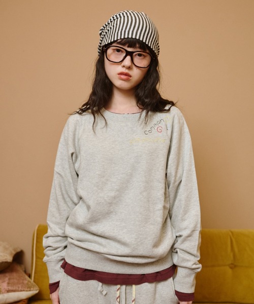 common gull products.(コモンガルプロダクツ)の「【種まき】針と糸スウェット(スウェット・レディース・ネイビー/レッド系/杢グレー・LARGE/MEDIUM/SMALL)」の2枚目の写真