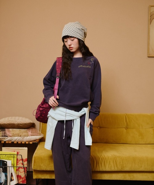 common gull products.(コモンガルプロダクツ)の「【種まき】針と糸スウェット(スウェット・レディース・ネイビー/レッド系/杢グレー・LARGE/MEDIUM/SMALL)」の6枚目の写真