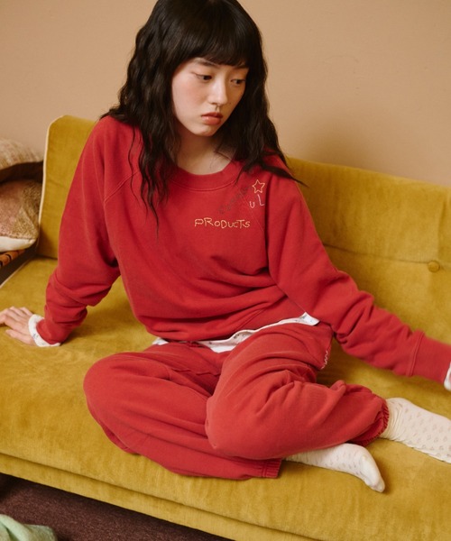 common gull products.(コモンガルプロダクツ)の「【種まき】針と糸スウェット(スウェット・レディース・ネイビー/レッド系/杢グレー・LARGE/MEDIUM/SMALL)」の15枚目の写真
