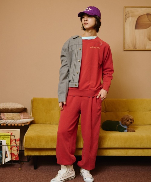 common gull products.(コモンガルプロダクツ)の「【種まき】針と糸スウェット(スウェット・レディース・ネイビー/レッド系/杢グレー・LARGE/MEDIUM/SMALL)」の17枚目の写真