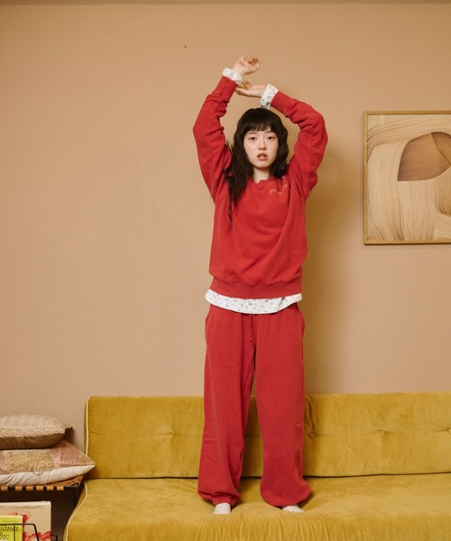 common gull products.(コモンガルプロダクツ)の「【種まき】針と糸スウェット(スウェット・レディース・ネイビー/レッド系/杢グレー・LARGE/MEDIUM/SMALL)」の21枚目の写真