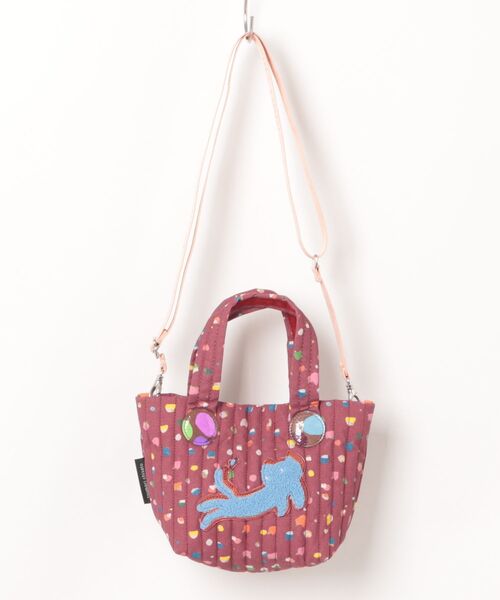 tsumori chisato CARRY（ツモリチサトキャリー）の「ハンドバッグ　ツモリチサト　きらネコてんてん（ハンドバッグ・レディース・ブラック/グリーン/ワインレッド・FREE）」の3枚目の写真