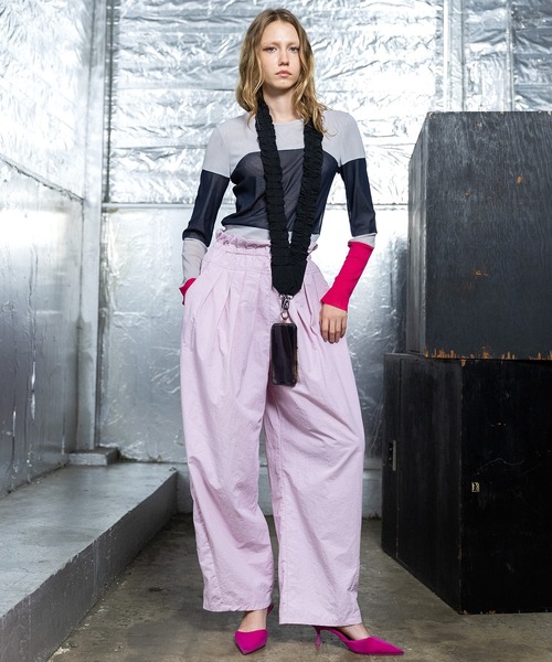 AULA AILA(アウラアイラ)の「3WAYワイドコクーンパンツ(その他パンツ・レディース・ブラック/ミント/ピンク・0/1)」の5枚目の写真