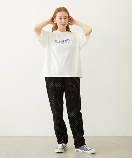 MILKFED.（ミルクフェド）の「RELAXED FIT PANTS（その他パンツ・レディース・ブラック/レッド/ブラウン・M/S）」の8枚目の写真