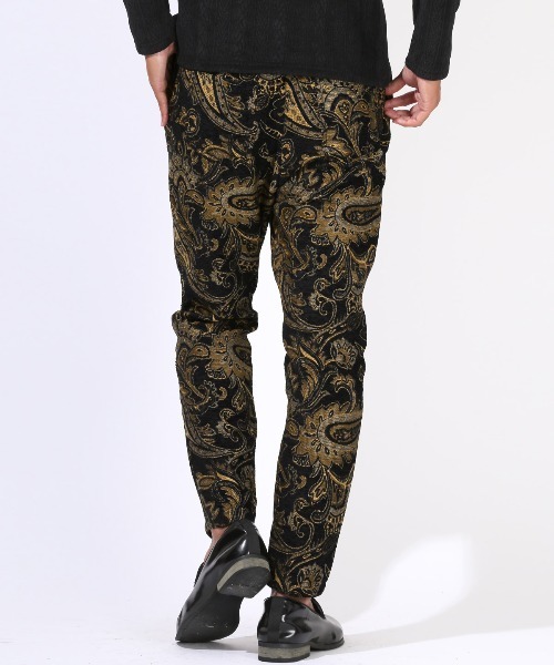 LUXSTYLE(ラグスタイル)の「ゴブラン織りペイズリー柄イージーパンツ(その他パンツ・メンズ・ブラック/ベージュ・L/M/XL)」の6枚目の写真