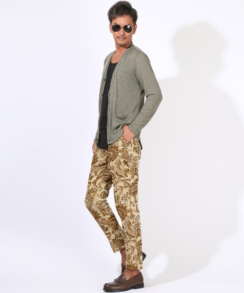 LUXSTYLE(ラグスタイル)の「ゴブラン織りペイズリー柄イージーパンツ(その他パンツ・メンズ・ブラック/ベージュ・L/M/XL)」の12枚目の写真